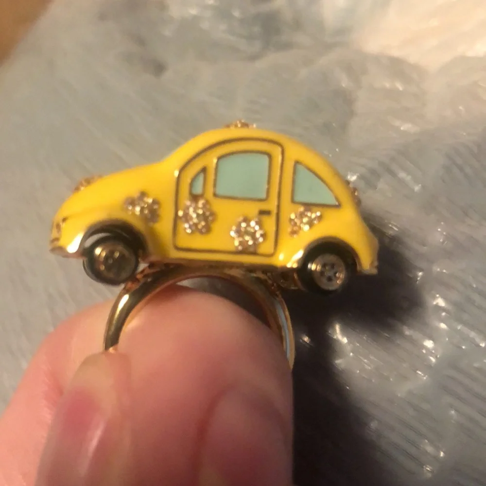 New Kate Spade ♠️ Yellow Taxi 🚕 Car Ring size 6 - Picture 4 of 17